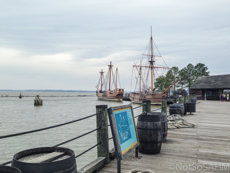 Reenactment ships at Jamestown