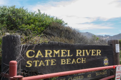 Carmel River State Beach sign