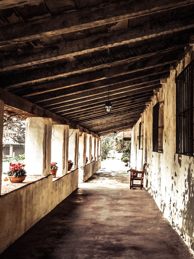 The portico at the Carmel Mission in Carmel By the Sea California NotSoSAHM