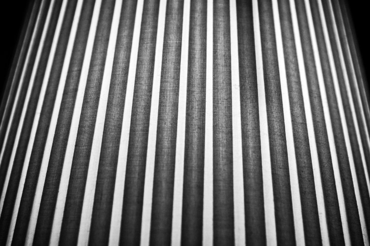 Vertical black and white lines of a lamp shade NotSoSAHM