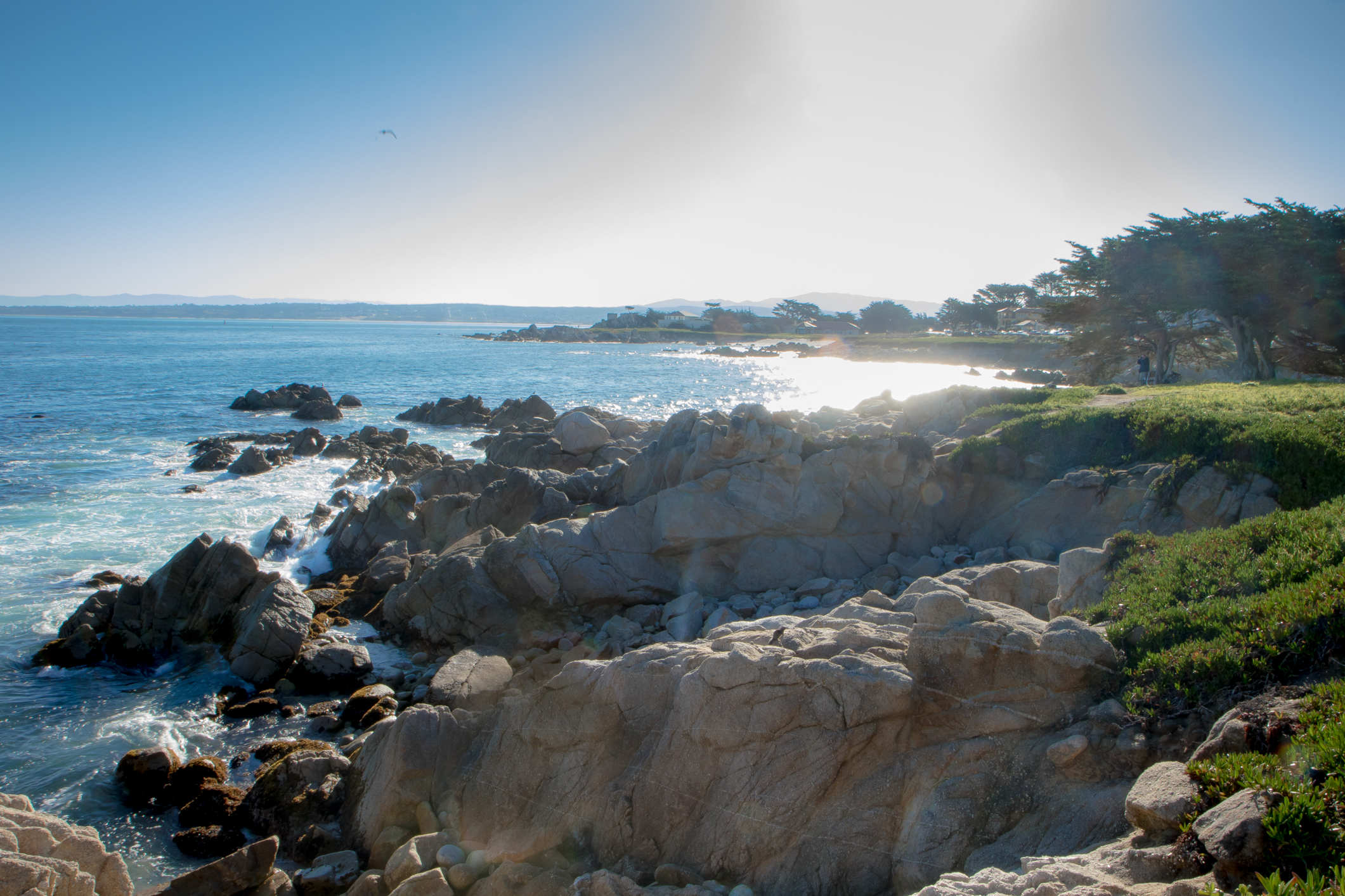 Sun over the waters of Pacific Grove, Monterey, CA NotSoSAHM