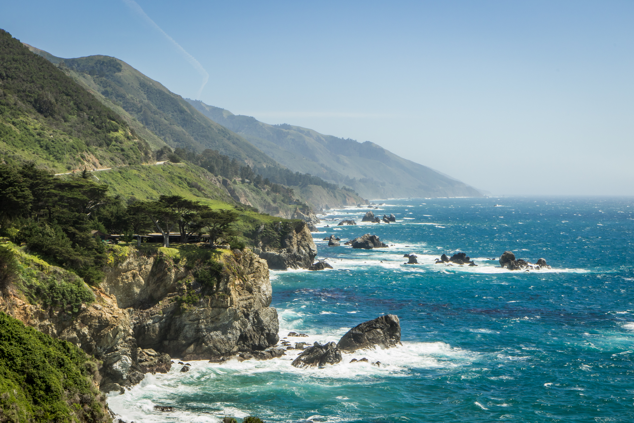 The coastline along the Pacific Coast Highway in the Big Sur area is rugged and beautiful NotSoSAHM