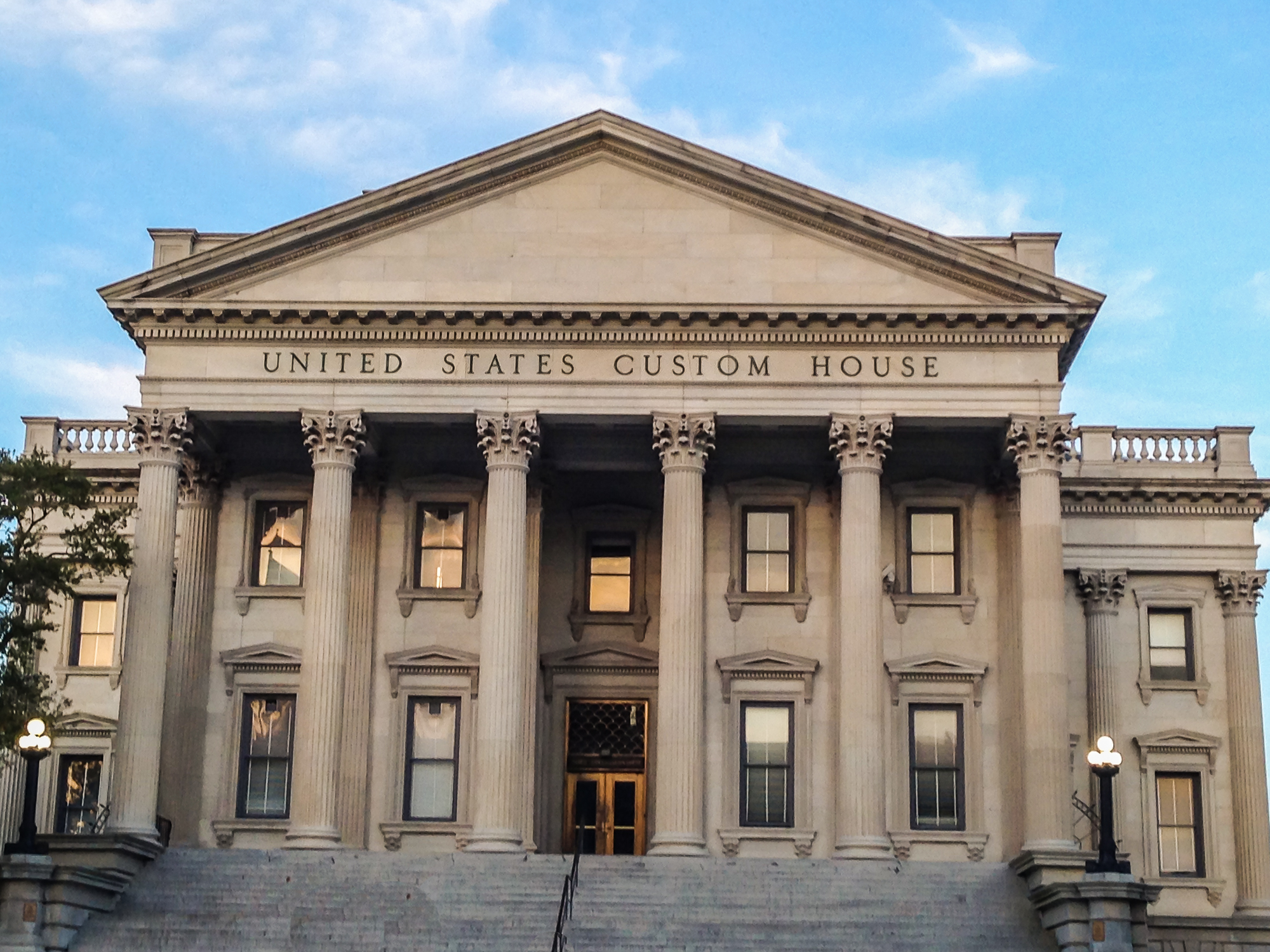 The US Custom House in Charleston stands stately in the setting sun NotSoSAHM