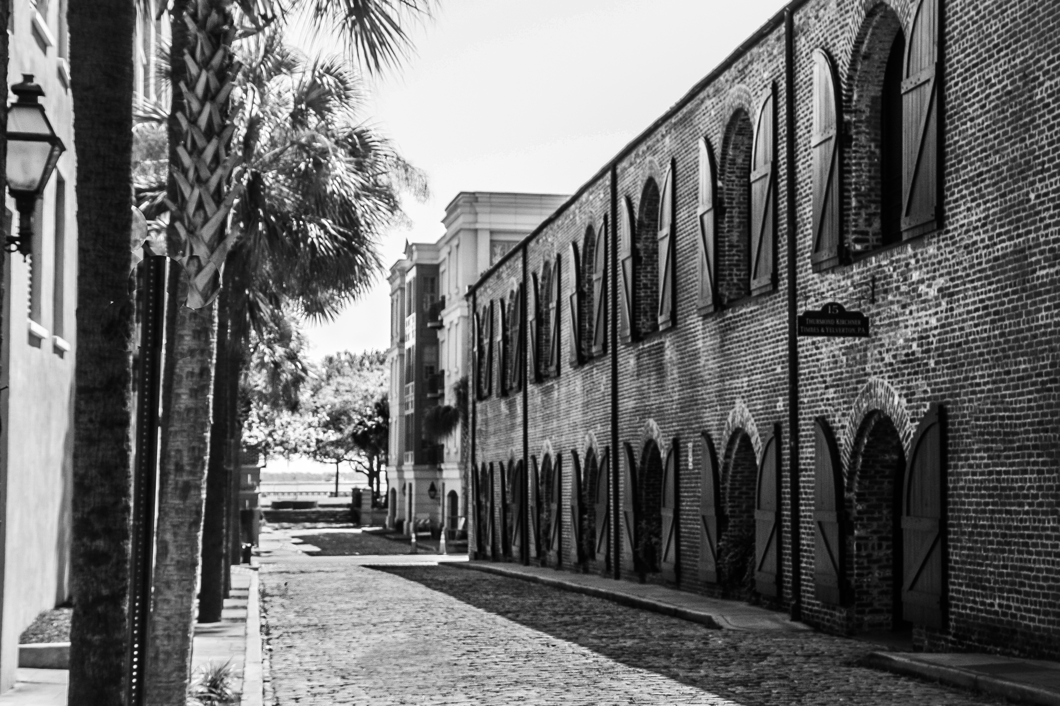 The side streets in Charleston are charming in black and white NotSoSAHM