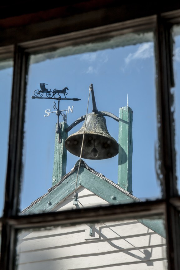 A school bell sits atop an Amish building in Lancaster, PA NotSoSAHM