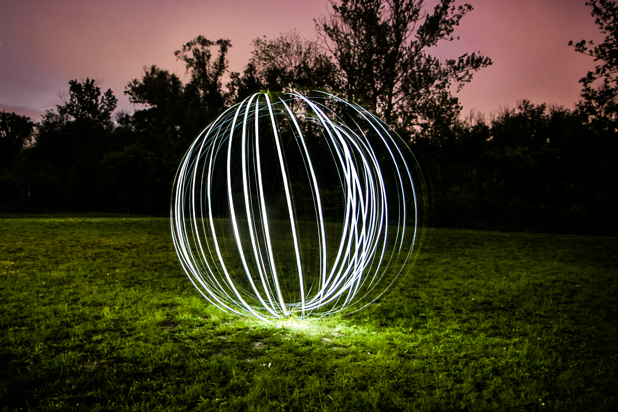 An orb created by light painting photography NotSoSAHM