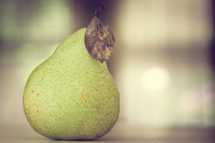 Still life of a pear NotSoSAHM
