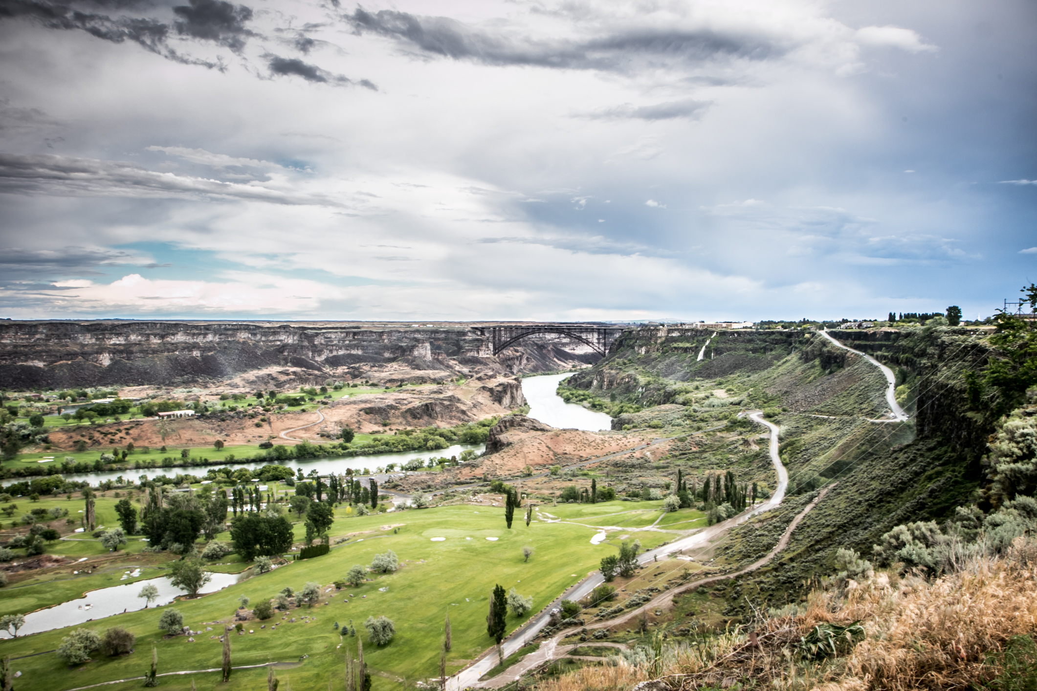 The Snake River meanders through beautiful scenery and under Perrine Bridge in Twin Falls, ID NotSoSAHM