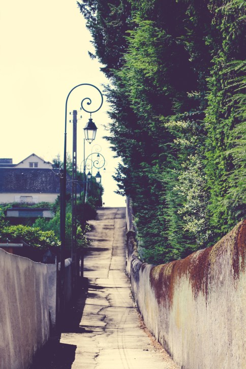 A small street in Amboise leads up the hill to a hospital and cemetery. NotSoSAHM