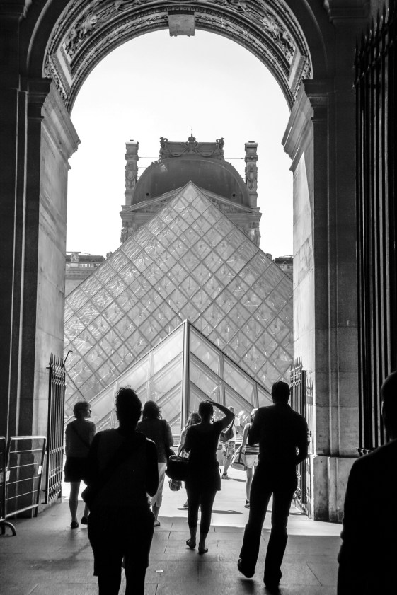 A side view of the Louvre with interesting architectural detail. Not So SAHM