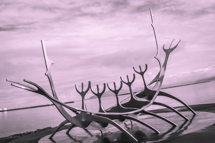 A sculpture sits in Reykjavik, Iceland as an ode to the sun. Not So SAHM