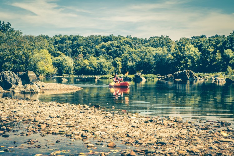 A man floats down the Potomac River at Riverbend Park in Northern Virginia. Not So SAHM